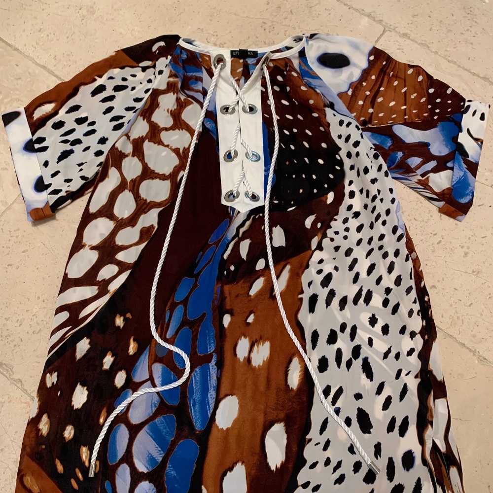 Etcetera Multi Color Short-sleeve Blouse
